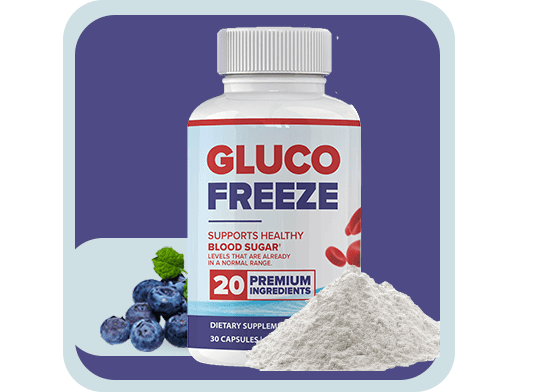 GlucoFreeze™ natural blood sugar support supplement bottle